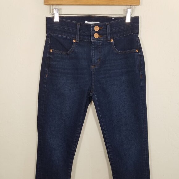 LOFT High Waist Skinny Stretch Jeans Blue Size 24/00 - Picture 2 of 8